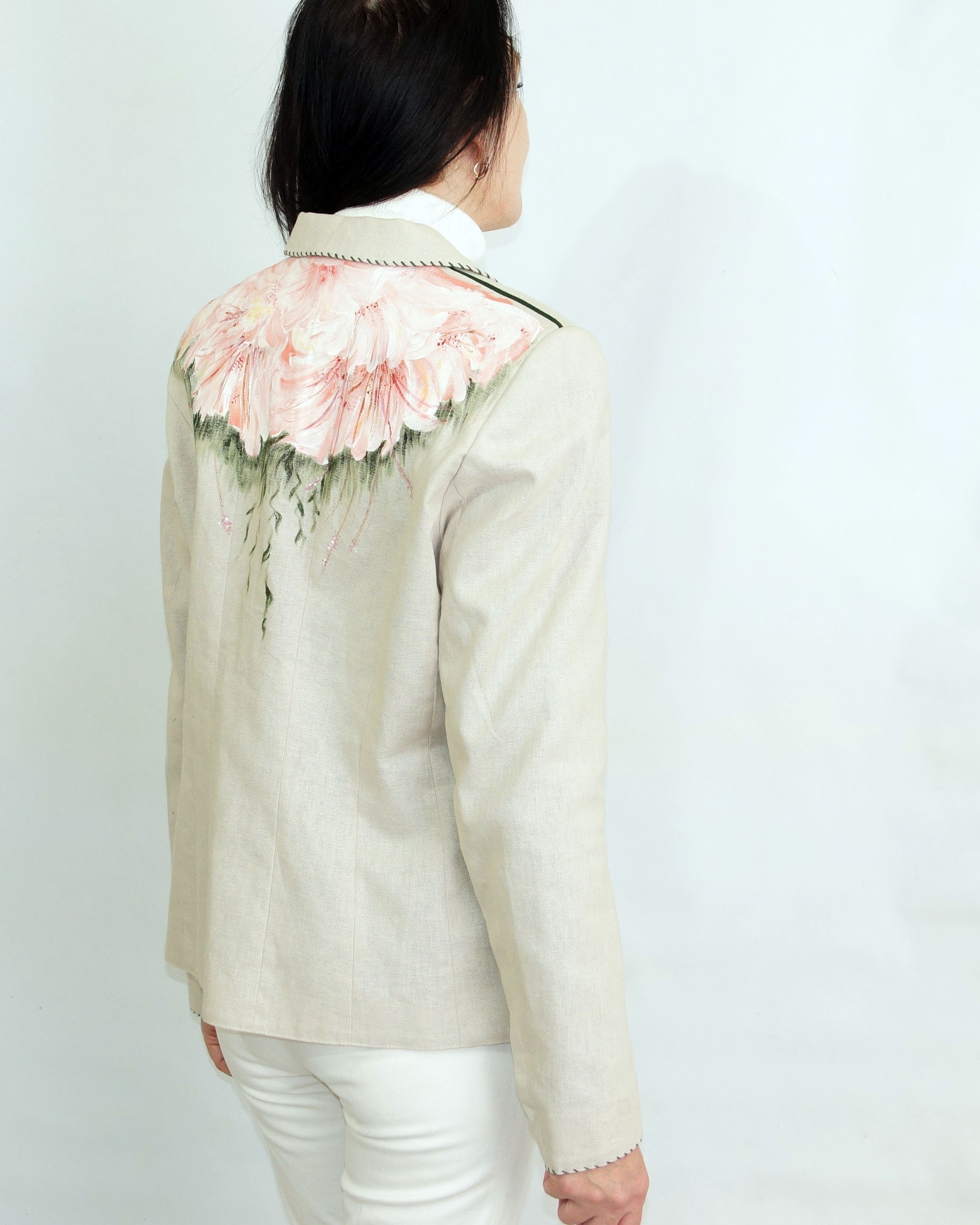 ジャケット・アウター Embroidered Design Tyrolean Jacket SULU Kerstin Bernecker Printed Avantgarde Drawstring Nylon