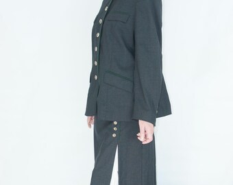 Women's Tyrolean style  2-piece suit (jacket and skirt) Vintage women's Rare costume, size 44