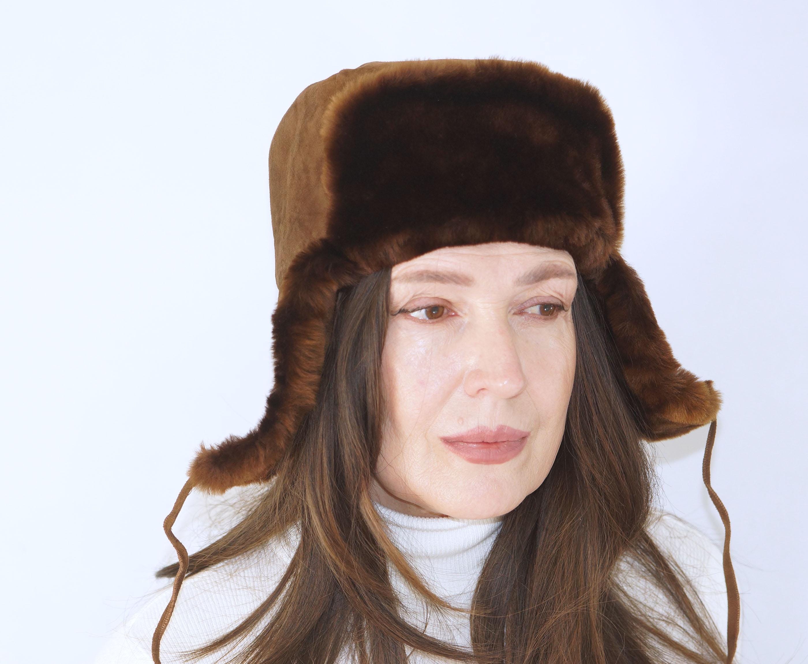 EXCELLENT BROWN BON MOUTON LAMB FUR HAT CAP WOMEN WOMAN SIZE ALL NEW LINING! Estate Faux Fur Hat - Lock & Co. Hatters. Hats for Men  main image 3