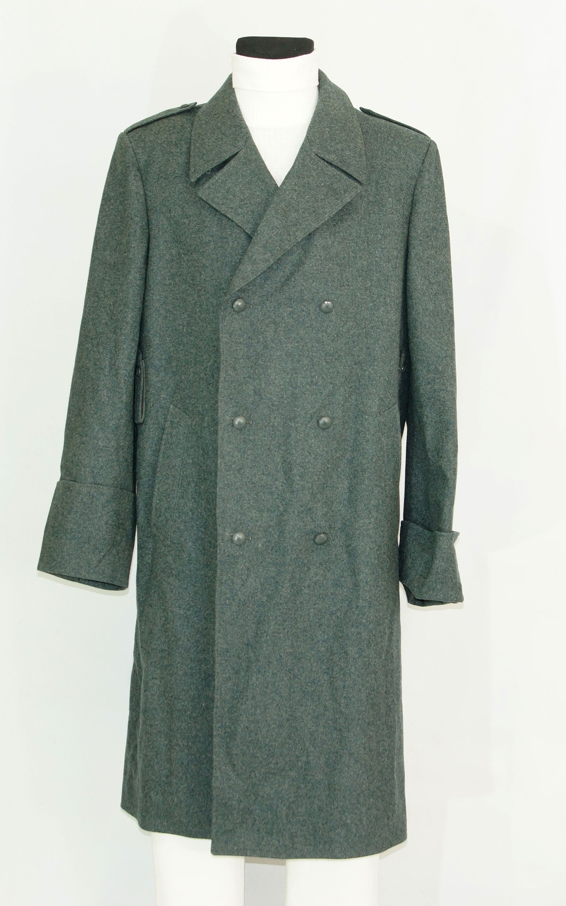 Vintage Swiss Wool Military Greatcoat Double Breasted Swiss - Etsy