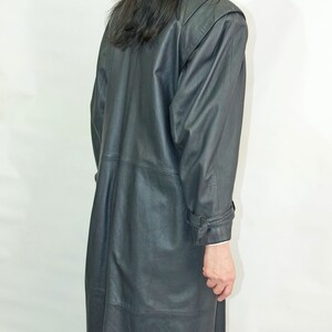 Grey Leather Coat - LARGE main image 0