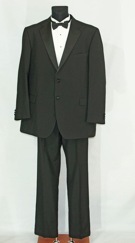 Men's black 2- pcs set tuxedo suit Porto Filo good