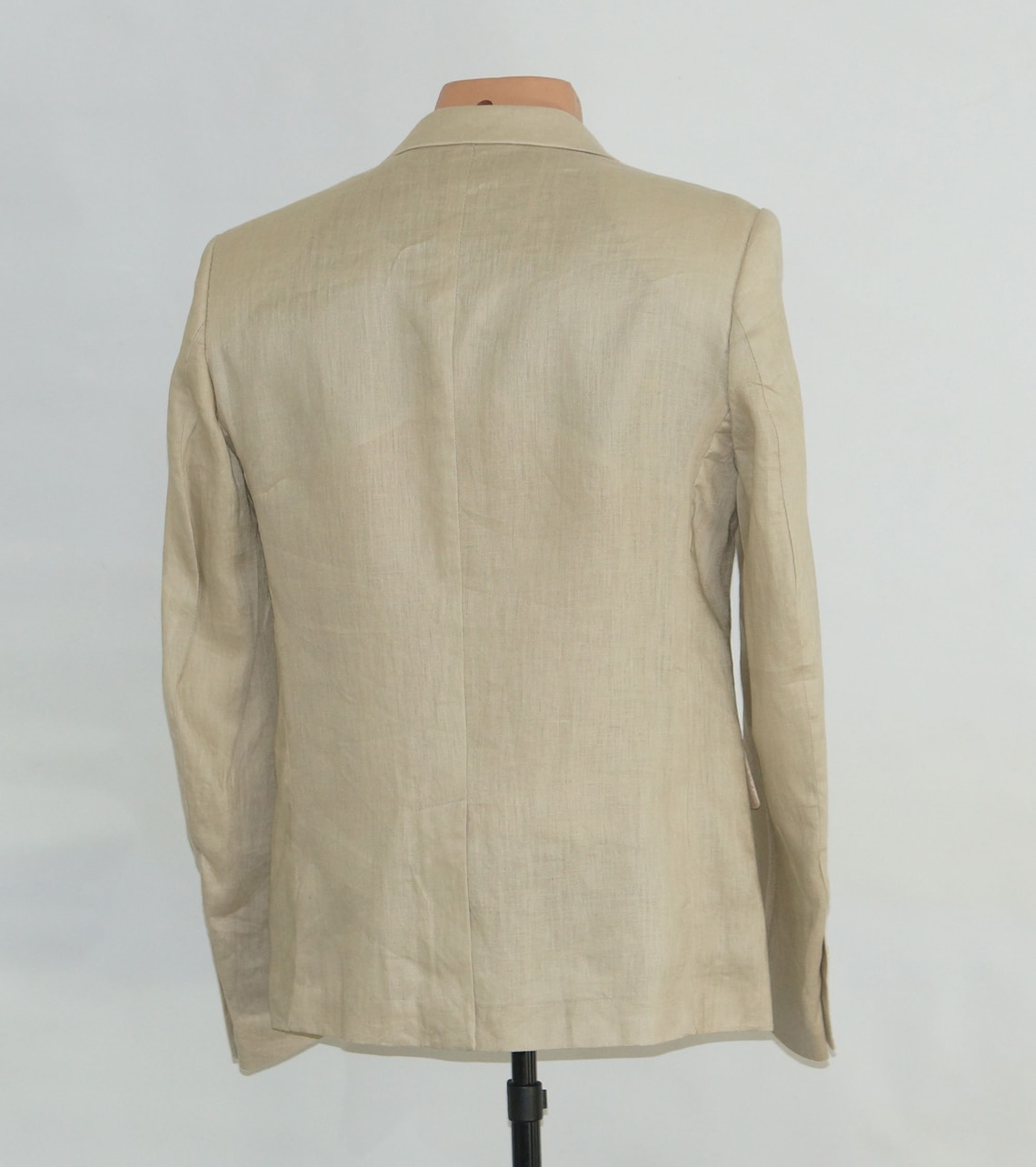 MEN'S Pure Linen Beige Jacket. Vintage Style Linen Button Etsy Australia