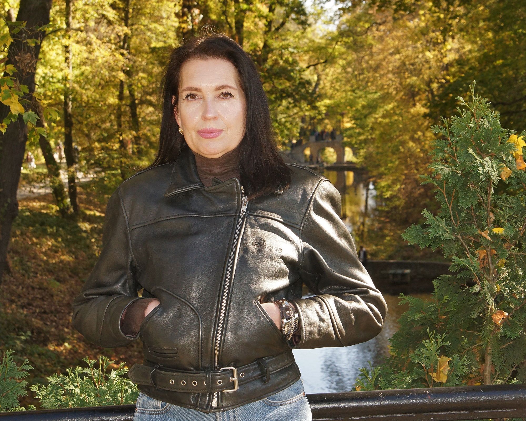 Vintage Black Heavy Real Leather Motorcycle Biker Jacket