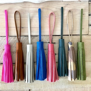 Pingente de couro com laço de 12,7 cm (5") - Acessório para bolsa, chaveiro, puxador de zíper