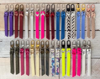 Custom Leather Zipper Pull - Set of 2
