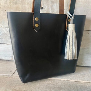 5 Loop Through Style Leather Tassel Handbag Accent, Keychain, Zipper Pull image 2
