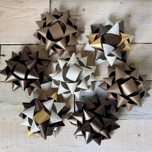 Metallic Leather Reusable Gift Bows image 1