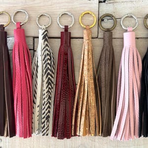 8&quot; Leather Handbag Tassel or Keychain
