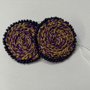 Handmade Fabric Jute Braided Fashion Earrings