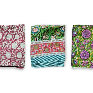 Cotton beach Sarong | Summer Pareo 45x77&quot; | Lightweight Soft Fabric Wraps | Assorted Floral Prints 3 Pc Mix Lot