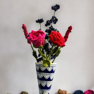 Crochet Rose, Crochet Flower Pattern, Wedding Flower, Handmade Rose Flower, Gift For Her, Home Décor