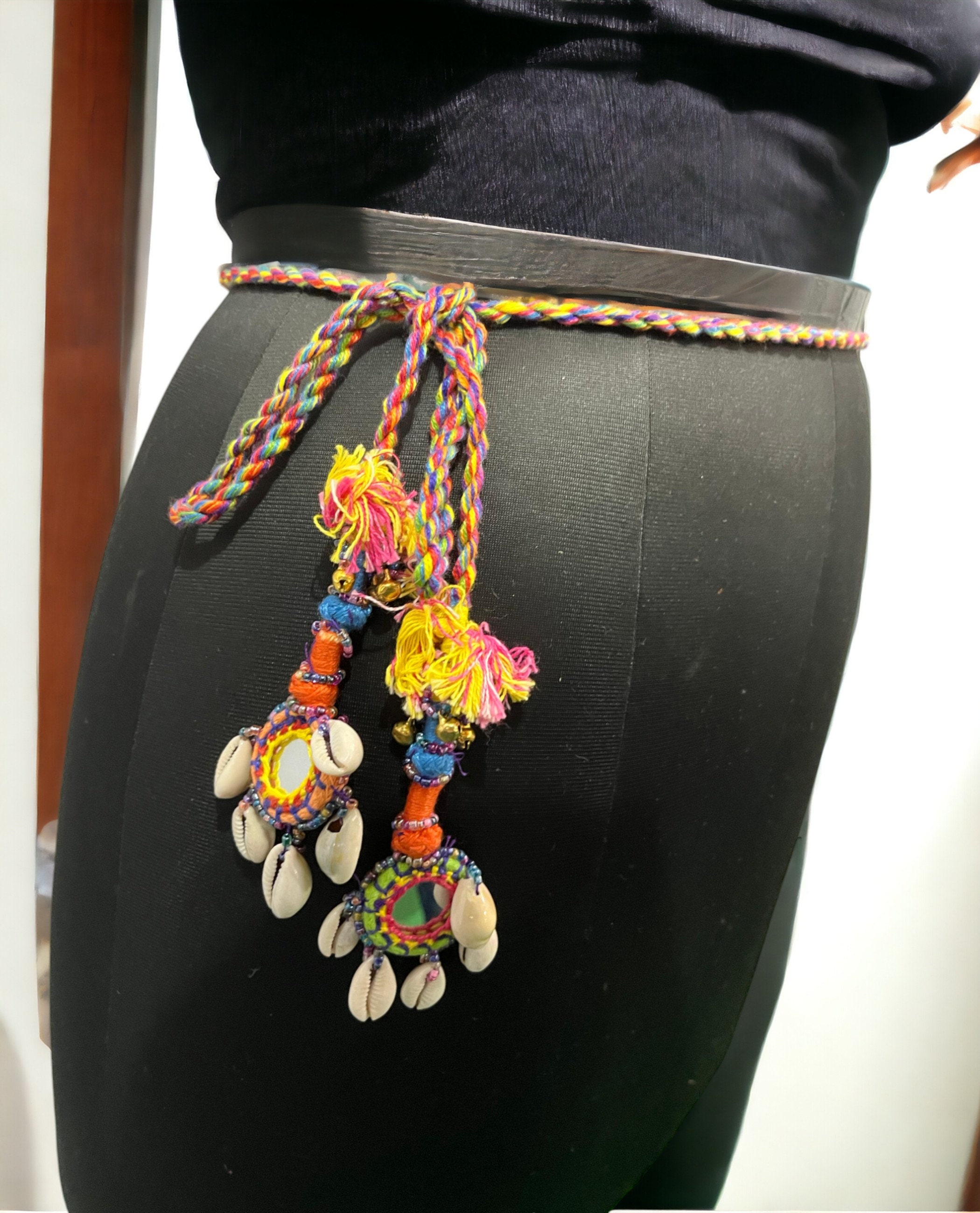 Cintura con tasche ~ Cintura multiuso ~ Borsa da cintura in cotone nero ~ Multitasche ~ The Ailetsbelt