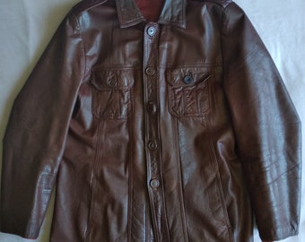Vintage brown leather jacket