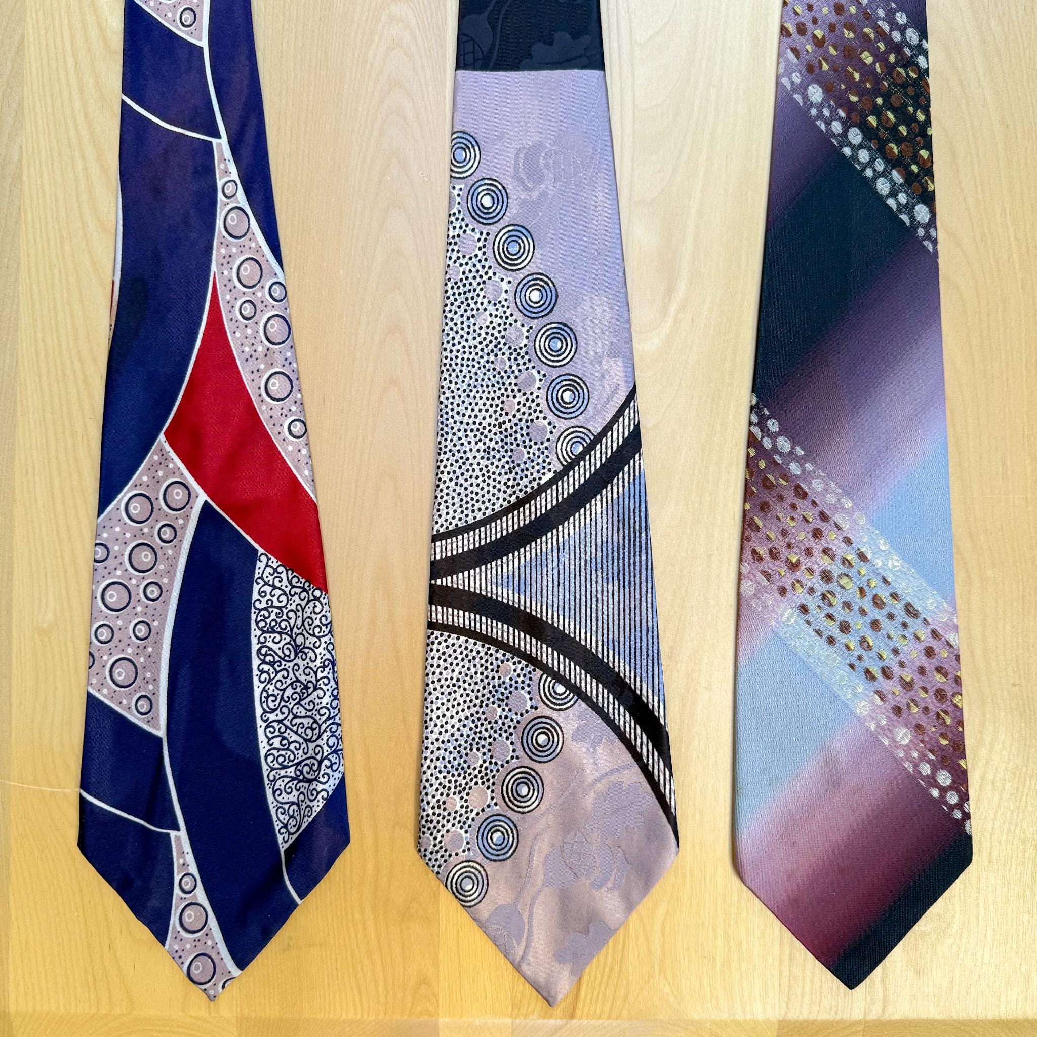 1940年代ヴィンテージ メンズネクタイ 3本セット ネクタイ パープル