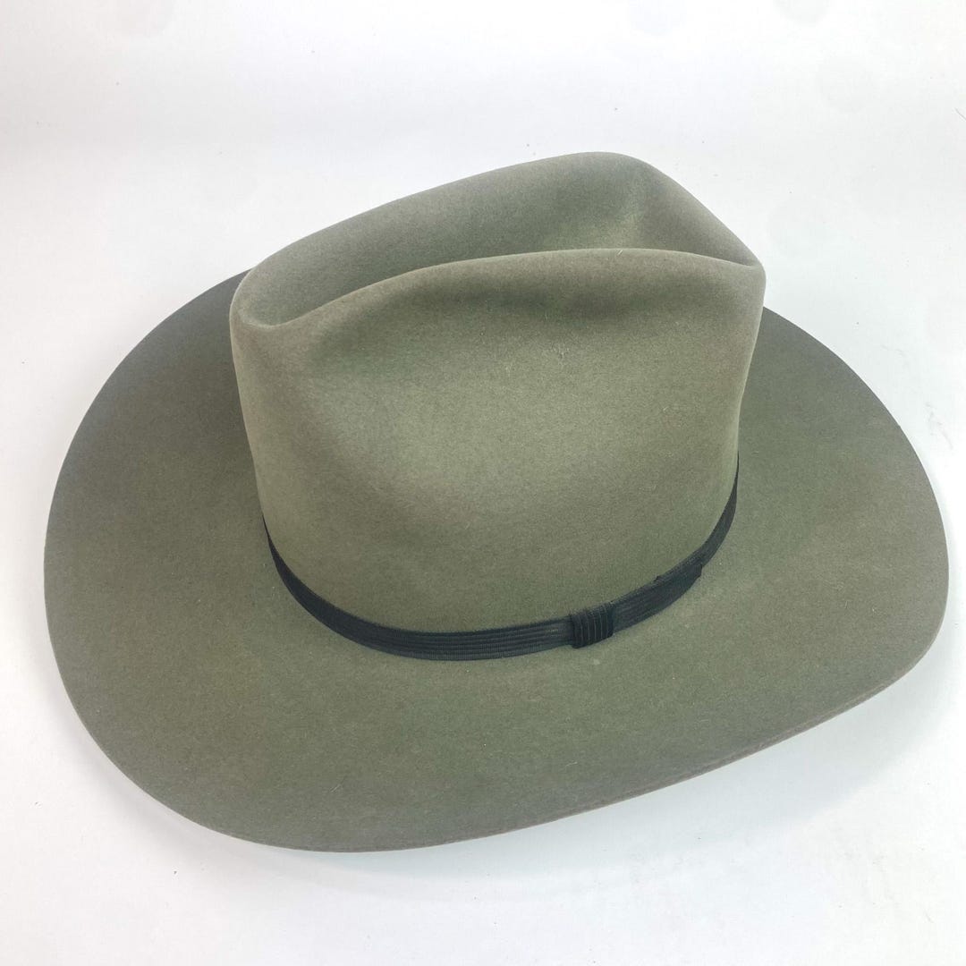 Vintage 1960s Sears Westerner Cowboy Hat 5X Beaver Felt Classic Style ...