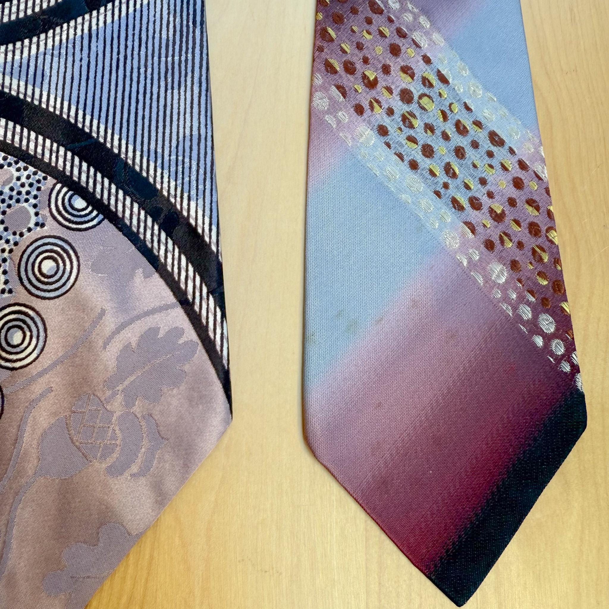 1940年代ヴィンテージ メンズネクタイ 3本セット ネクタイ パープル