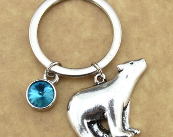 Polar Bear /& Snowflakes Wristlet Key Chain