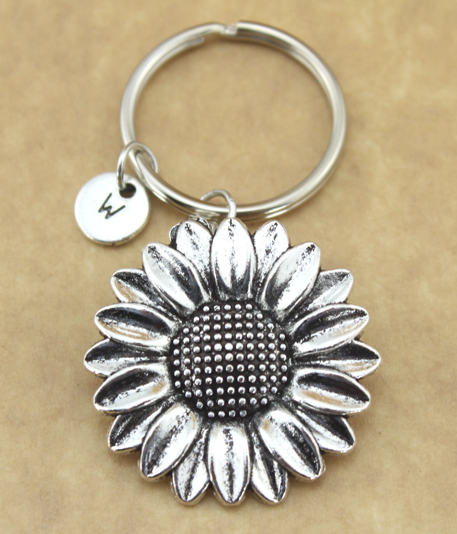 Sunflower keychain sunflower charm flower keychain Etsy