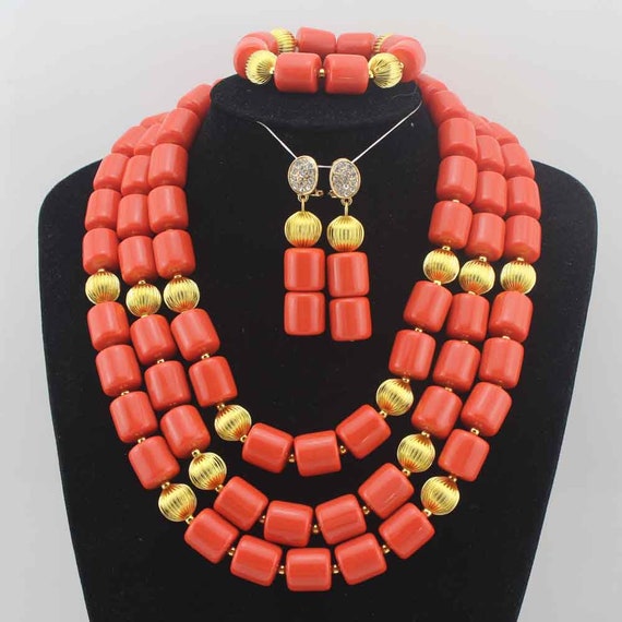 Astonishing Multi Hues of Turquoise and Peach Coral Necklace – Deara  Fashion Accessories