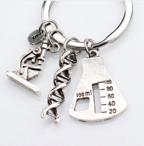 DNA Keychain Science Keychain Double Helix Keychain DNA Etsy