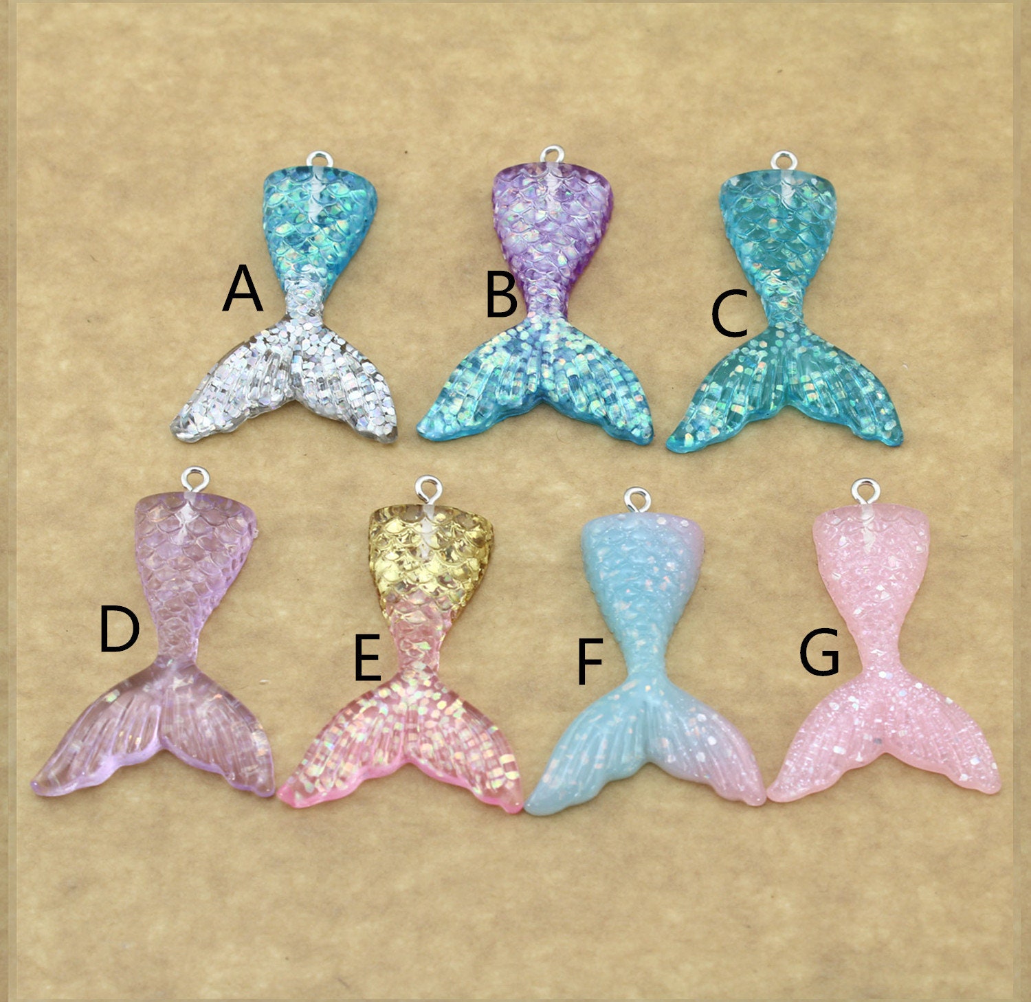 Mermaid Keychain With Scalesmermaid and Scales Necklace or Etsy