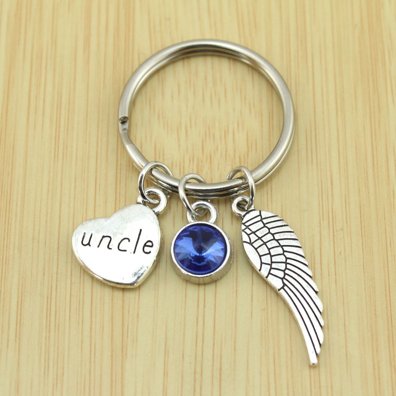 Godmother gift. Personalised Initial Letter Guardian Angel Keyring Bag Charm