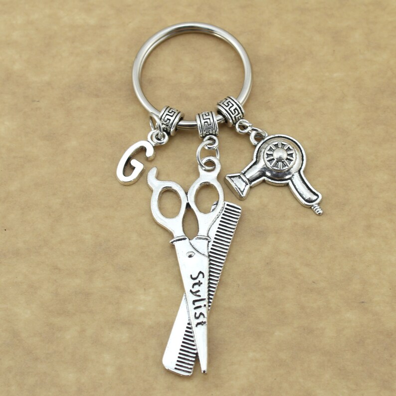 Hairdresser Keychain Beautician Zipper Pull Antiqued Etsy
