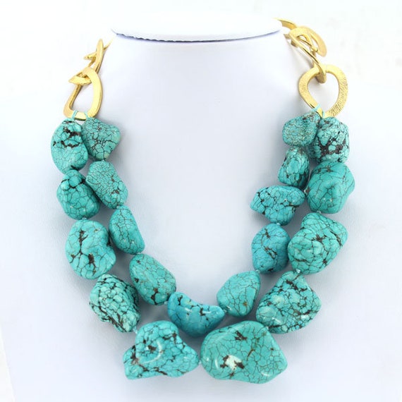 Multi-Layer Chunky Turquoise Necklace | Wild Opal LLC