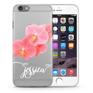 Personalised Flower iphone 11 case Rose Orchid iphone 13 phone case, iphone 11, iphone 12, iphone XR, iphone 8, Iphone 15, iphone SE