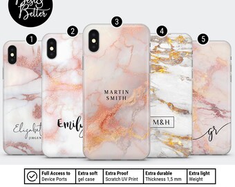 Personalised iPhone 11 Phone Case Ascetic Classic Design Custom Name initials Christmas Gift Cover for iPhone XS Samsung & HUAWEI models BB3