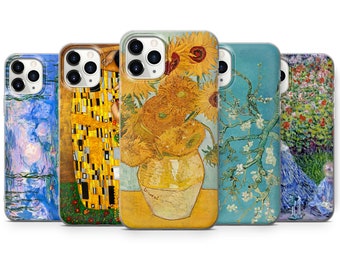 Vincent Van Gogh Claude Monet Gustav Klimt Tournesols Kiss iphone 15 iphone 12 iphone 12 mini iphone 11, iphone xr Phone Case iPhone 11PRO