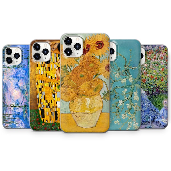 Vincent Van Gogh Claude Monet Gustav Klimt Sunflowers Kiss iphone 15 iphone 12  iphone 12 mini iphone 11, iphone xr  Phone Case iPhone 11PRO