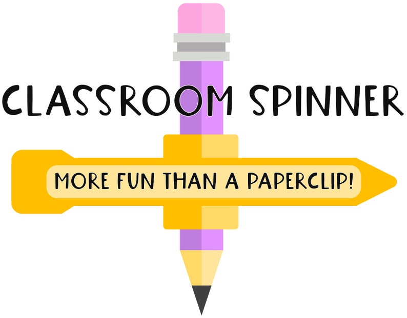 Classroom Pencil Spinner: for Worksheets With a Board Game Spinning ...