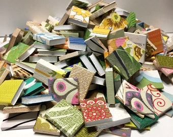 12 miniature dollhouse books from scraps vintage wallpaper