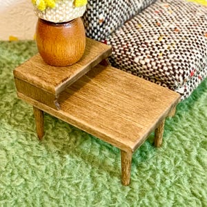 1/16 scale miniature handmade midcentury side table coffee table