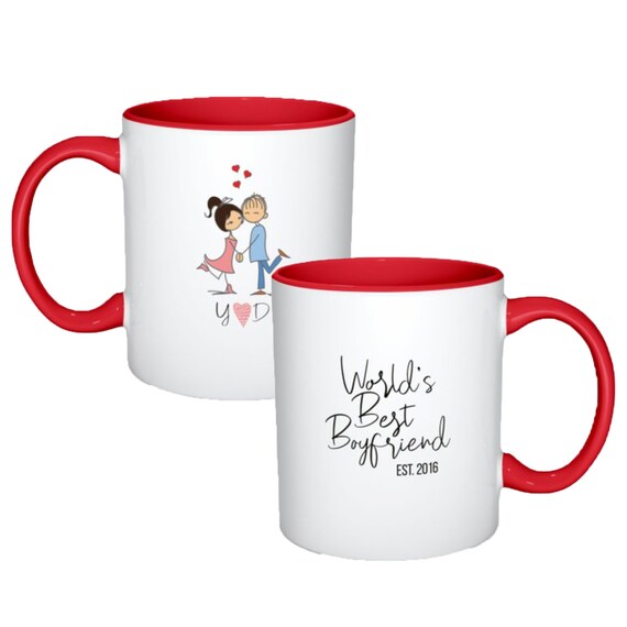 World's Best Boyfriend Mug Personalized Mug Etsy