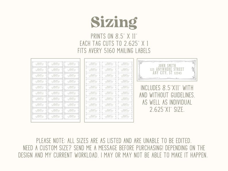 Editable Address Labels Template, Cottagecore Mailing Labels, Avery ...
