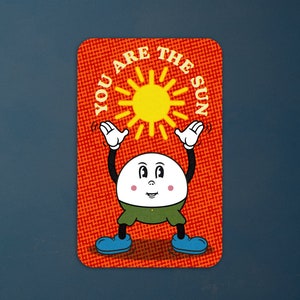 Aufkleber, Sticker ›You Are The Sun‹ / Comic, Cartoon, Kindergeburtstag, Geschenkidee, Etikett, Sonne