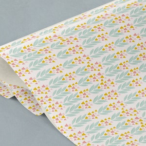 5 x frühlingshaftes Geschenkpapier ›Spring Bloom, Tulpenwiese‹, 50 x 70 cm, pastellig, Ostern