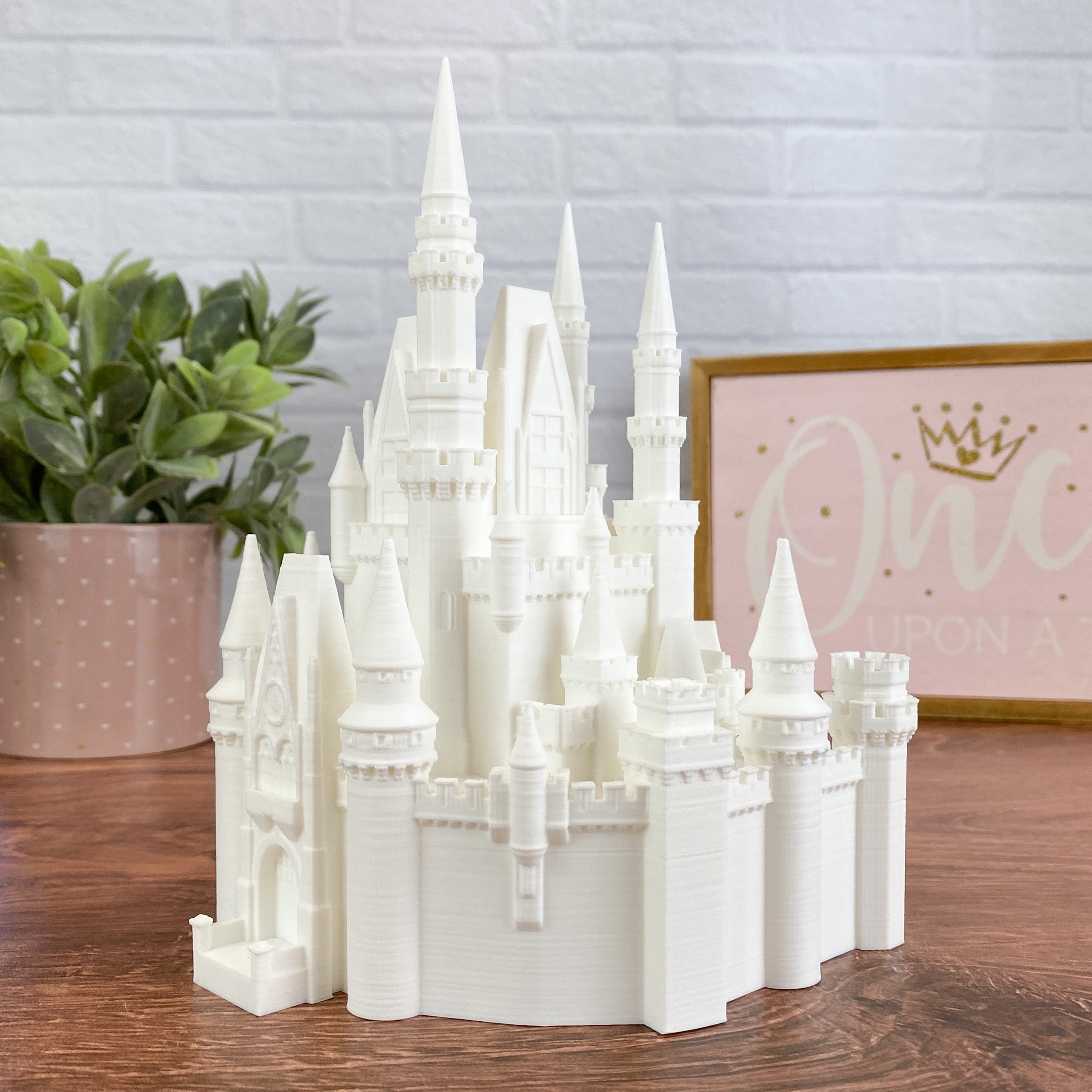 シンデレラ城（非点灯） - ケーキトッパー - 3Dプリント - ミニチュア