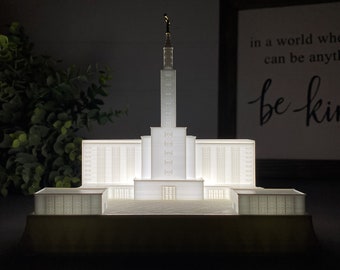 Los Angeles California Temple Night Light Statue - The Church of Jesus Christ of Latter-day Saints