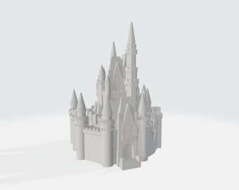 Downloadable 3D Model - Cinderella Castle - 3D Printable - STL File