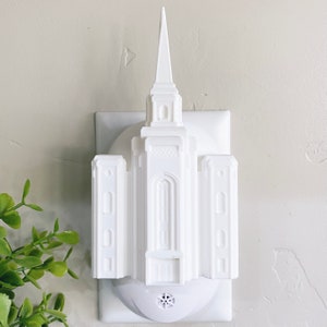 Brigham City Utah Temple Wall Night Light - Plug-in - LED - LDS