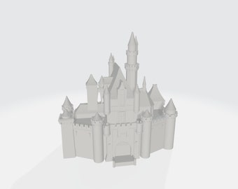 Downloadable 3D Model - Sleeping Beauty Castle - 3D Printable - STL File