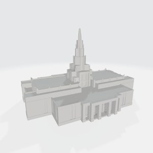May include: A white, detailed model of a temple with a tall spire. The model is made of a smooth, white material and has a simple, geometric design.