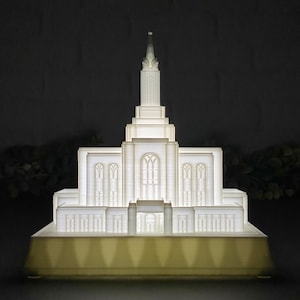 Orem Utah Latter-day Temple Night Light Statue - LDS - The Church of Jesus Christ of Latter-day Saints