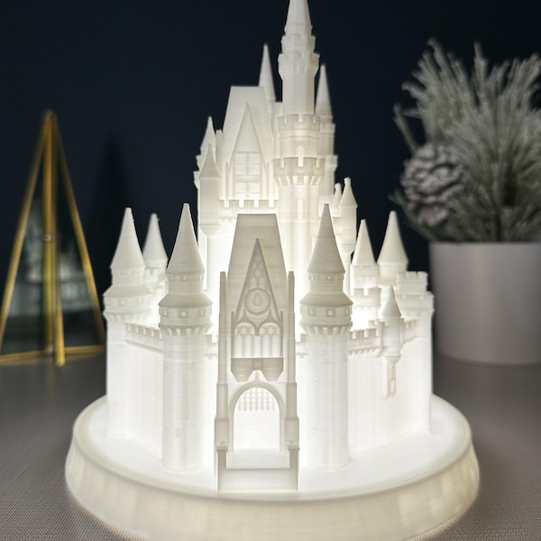 Luz nocturna del Castillo de Cenicienta - Cake Topper - Impreso en 3D - Miniatura - Estatua - Réplica - Disney