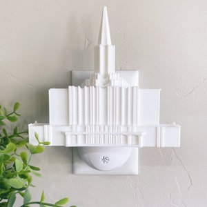 Jordan River Utah Temple Wall Night Light - Plug-in - LED - LDS