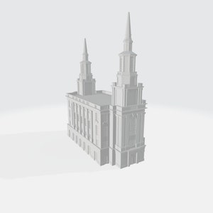 Downloadable 3D Model - Philadelphia Pennsylvania Temple - 3D Printable